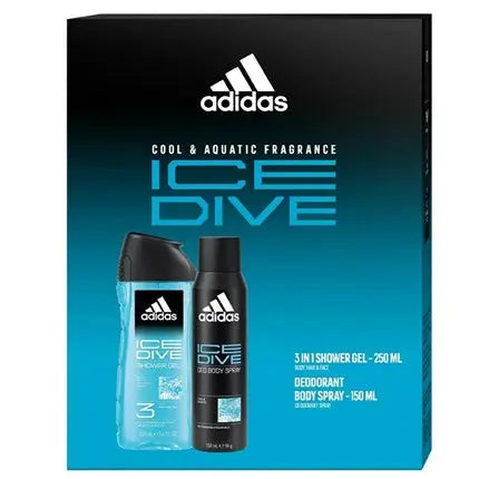 Adidas Ice Dive Deodorant Spray 150 Ml And Shower Gel 250 Ml adidas