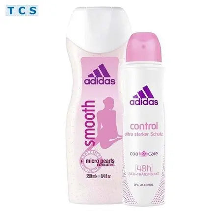 Adidas Smooth & Control Woman Gift Set: Deodorant Spray 150ml + Shower Gel 250ml adidas