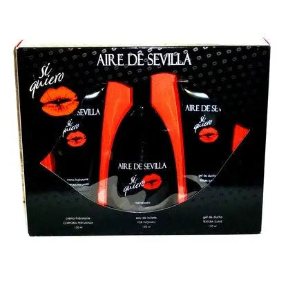 Aire de Sevilla Si Quiero Woman Set 150ml Eau de parfum  + 150ml BL + 150ml DG Aire De Sevilla