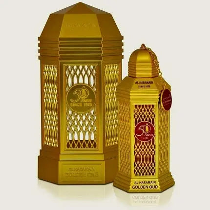 Al-Haramain Golden Oud Eau de Parfum spray 3.3 oz, 1oz équivaut à 30ml Al-Haramain