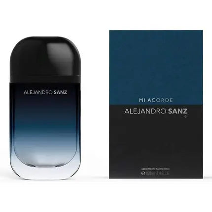 Alejandro Sanz Mi Acorde El Fragrance for Men Eau de Toilette EDT 3.4oz 100ml Cologne Spray Blue Black Bottle Made in Spain by Tailored Perfumes Alejandro Sanz