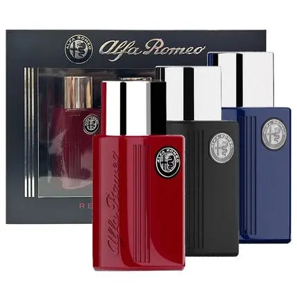 Alfa Romeo Gift Set Perfume Blue Black Red Eau De Toilette For Men 40ml Alfa Romeo