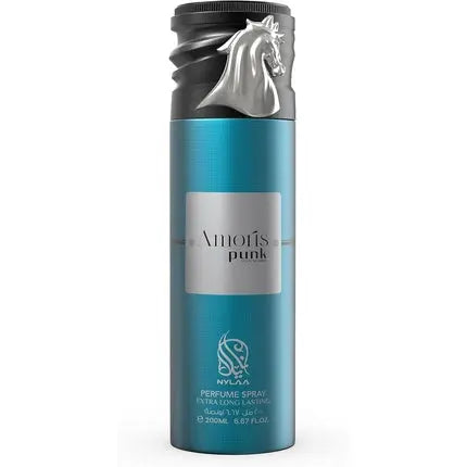 Amoris Punk Body Spray 200ml For Him Extra Long Lasting Perfumes Deodorant with Scents of Lemon, Mandarin, Clary Sage, Nutmeg Nylaa