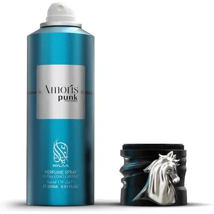 Amoris Punk Body Spray 200ml For Him Extra Long Lasting Perfumes Deodorant with Scents of Lemon, Mandarin, Clary Sage, Nutmeg Nylaa