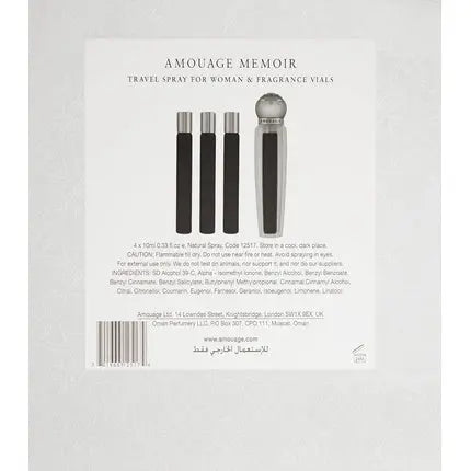 Amouage Memoir Woman Travel Spray 10ml - Pack of 4 Amouage