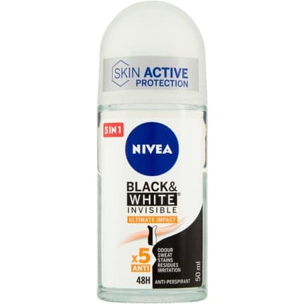 Beiersdorf Nivea Deodorant Black&White Ultimate Protection Roll On Déodorant (Déo) Mixte 50ml
