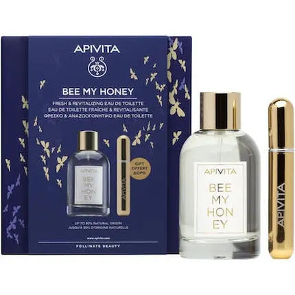 Apivita Set Bee My Honey Eau De Toilette 100ml With Gift Refillable Perfume Spray 8ml Apivita