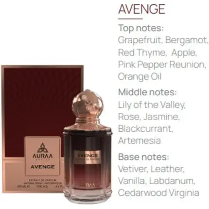Avenge Extrait De Perfume 100ml by Auraa Desire Fruity Floral Scent for Men and Women Auraa Desire