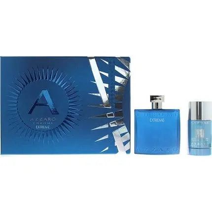 Azzaro Chrome Extreme 2 Piece Gift Set Eau De Parfum 100ml Deodorant Stick 75g Azzaro