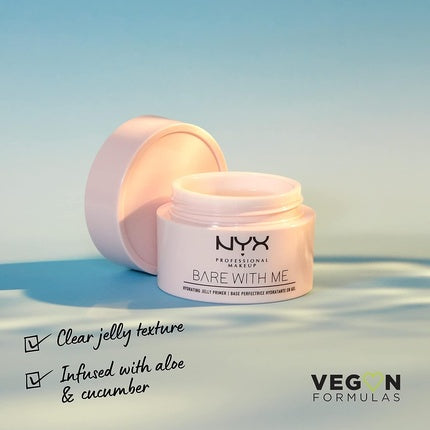 NYX Professional Makeup Bare With Me Hydrating Jelly Primer with Aloe and Cucumber Extract Water-Based Gel Formula Inspired by Skincare 40ml