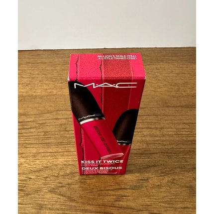 MAC Kiss It Twice Powder Kiss Lipstick Duo in Billion $ Smile and A Little Tamed