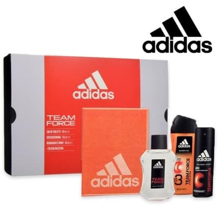 adidas Team Force + Shower Gel + Deodorant + Man Gym Towel Coffret (Coffret) Mixte 100ml