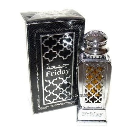 Friday Arabian Designer Therapeutic Essential Perfume Oil Fragrance for Men and Women - Alcohol Free Exquisite Glass Bottle by Haramain