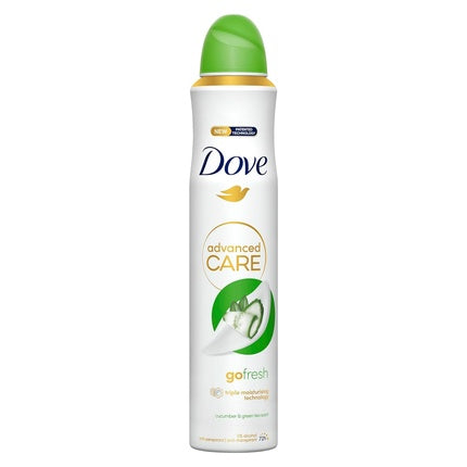 Dove Deodorant Spray 48h Cucumber and Alcohol-Free Green Tea for Women with 100% Natural Nut Oil and 1/4 Moisturizing Cream 200ml Dove