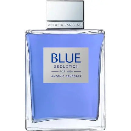 Banderas Perfumes Blue Seduction Eau de Toilette for Men Long Lasting Fresh and Casual Fragrance Woody and Aquatic Notes Ideal for Day Wear 200ml Banderas