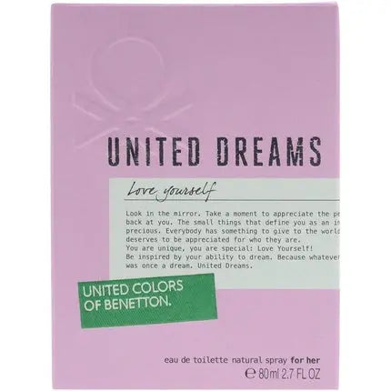 Benetton United Dreams Love Yourself Woman 80ml EDT Spray Benetton