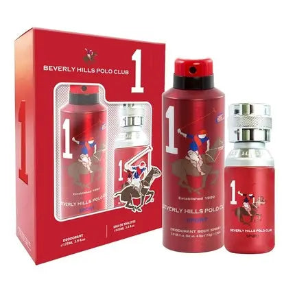 Beverly Hills Polo Club Man Sport One Eau De Toilette Spray 100ml And Deodorant Spray 175ml Set Beverly Hills Polo Club