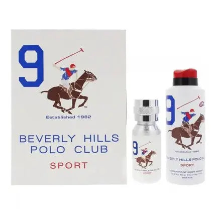 Beverly Hills Polo Club Sport Men Nine Eau De Toilette 100ml Gift Set Beverly Hills Polo Club