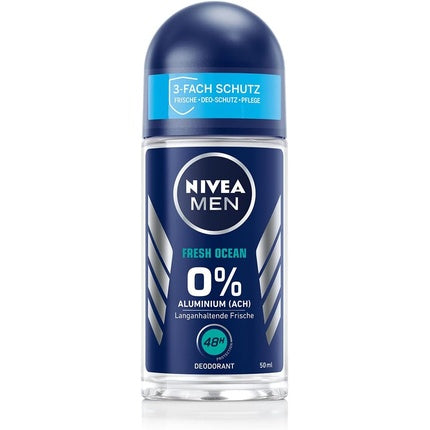 Nivea Men Fresh Ocean Deodorant Roll-On 50ml - New Formula Nivea