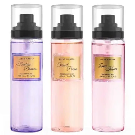 Body Spray Mist for Women Fragrance Set 3.4 Fl Oz Clean 'N Fresh