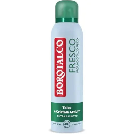 Borotalco Deo Spray Fresco with Active Crystal Talk Fresh Scent 48h 150ml Italian Gourmet E.R