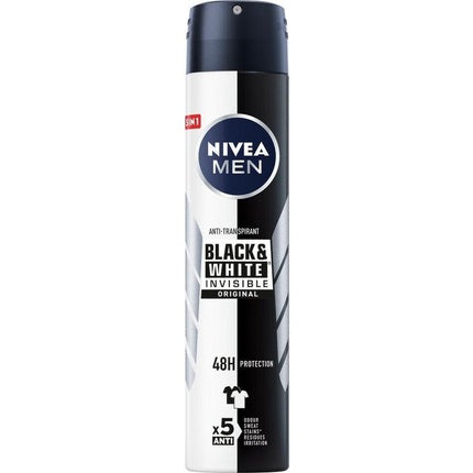 Nivea Men  For Black & White Invisible Deodorant Spray 200ml Nivea