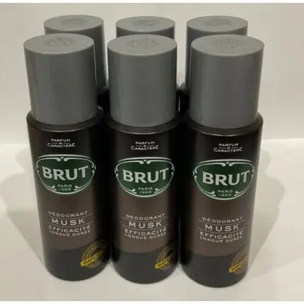 Brut Musk Scent Deodorant Body Spray for Men 200ml - Pack of 6 Brut