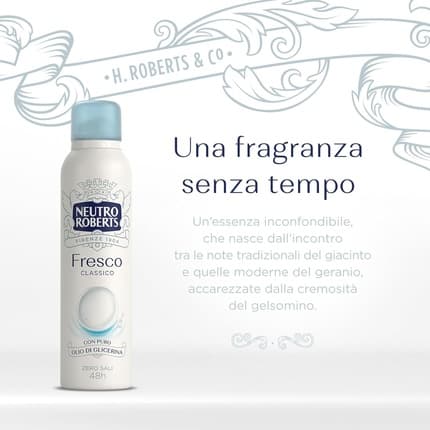 Neutro Roberts Classic Fresh Deodorant with Pure Glycerin Oil and 48h Classic Déodorant (Déo) Femme 150ml
