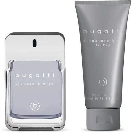 Bugatti Signature Grey Man Eau de Toilette 100ml + Shower Gel 200ml - Gift Set Bugatti