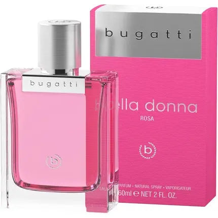 Bugatti Women's Bella Donna Pink Eau de Parfum 60ml Floral Fruity Perfume Elegant Combination of Lemon, Raspberry, Rose Petals & Musk Bugatti