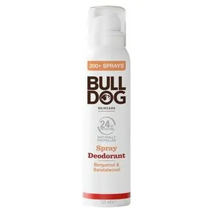 Bulldog Bergamot Sandalwood Spray Deodorant - Men's Natural Deodorant, 125ml Bulldog