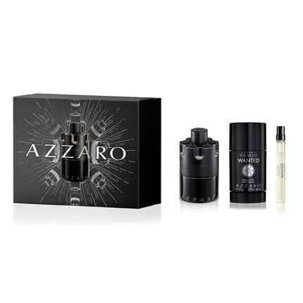 Azzaro The Most Wanted Eau de Parfum Intense Seductive Mens Cologne Gift Set 3-Piece Set Azzaro