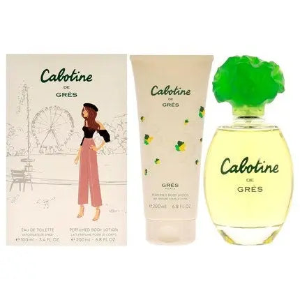 CABOTINE par Parfums Gres Eau de toilette  Spray 3.4oz, 1oz équivaut à 30ml and Body Lotion 6.7oz, 1oz équivaut à 30ml Cabotine