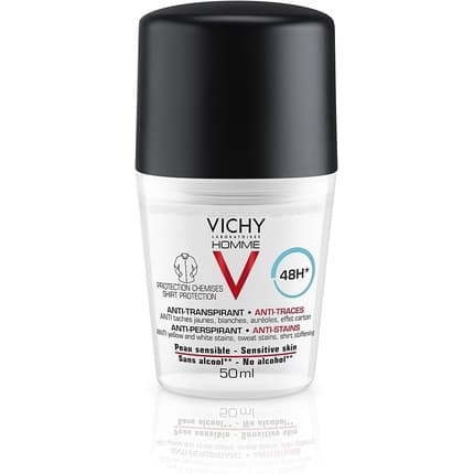 Vichy Deodorant Antiperspirant Antistains Sensitive Skin Déodorant (Déo) Homme 50ml