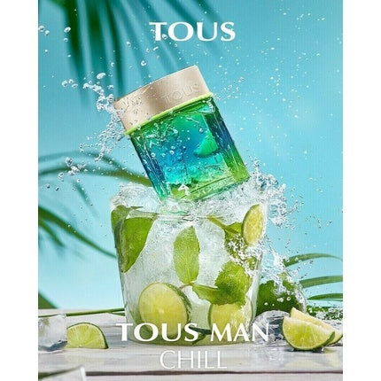 TOUS MAN CHILL EDT Spray 3.4oz 100ml Authentic Made in Spain