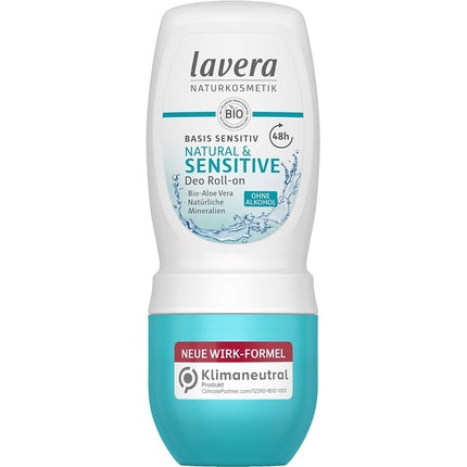 Lavera Sensitive Deodorant Roll-On Base 48 Hours Vegan Natural Cosmetics Organic Aloe Vera & Natural Minerals 50ml Lavera