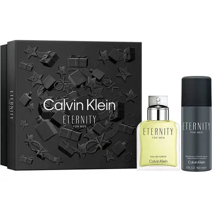 CK Eternity Men Gift Set - 50ml Eau de Toilette Spray 100ml Shower Gel Calvin Klein