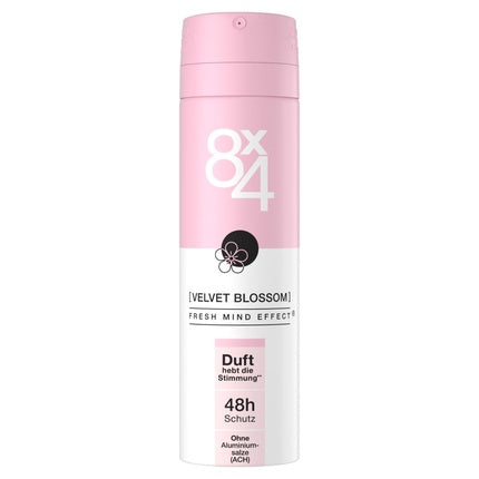 8X4 Velvet Blossom Deodorant Spray with Floral-Fruity Scent 150ml Hidrofugal