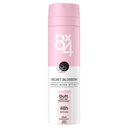8x4 Velvet Blossom Deodrant Spray With Floral-Fruity Scent 150ml