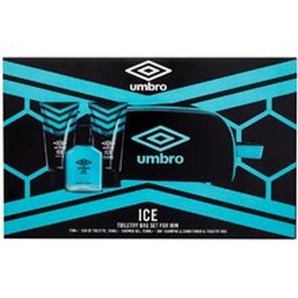 Umbro Ice Gift Set - 75 Ml, Shower Gel 150 Ml, 2-In-1 Shampoo And Conditioner 150 Ml, And Cosmetic Bag Eau de Toilette Unisexe
