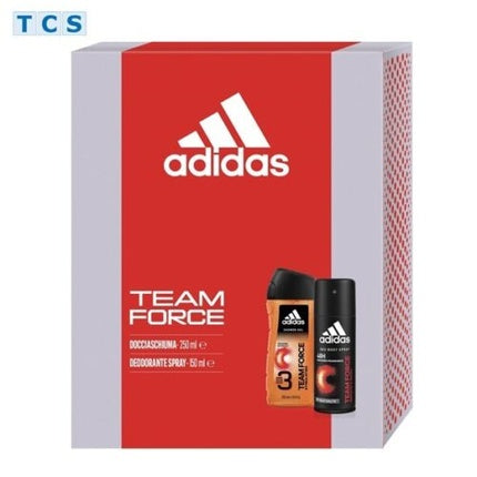 Adidas Team Force Gift Set, Body Deodorant Spray 150 Ml + 3in1 Shower Gel 250 Ml adidas