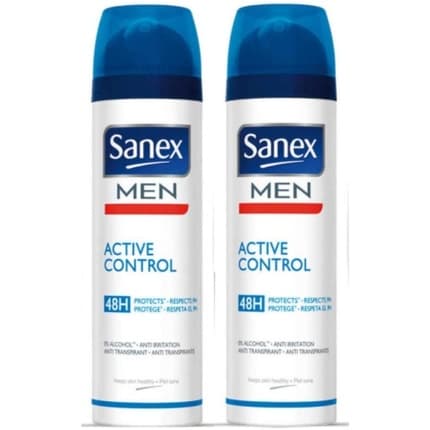 Sanex Men's Active Control 48H Deodorant Vaporizer Family Formula - Pack of 2