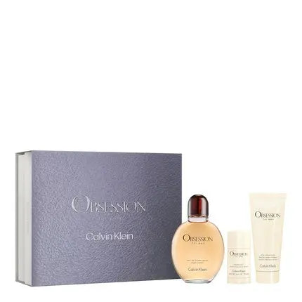 Calvin Klein Men's Obsession 3-Piece Gift Set 4.2 Fl Oz + 3.3 Fl Oz Calvin Klein