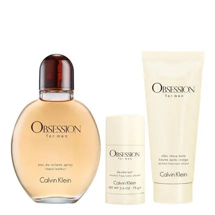 Calvin Klein Men's Obsession 3-Piece Gift Set 4.2 Fl Oz + 3.3 Fl Oz Calvin Klein