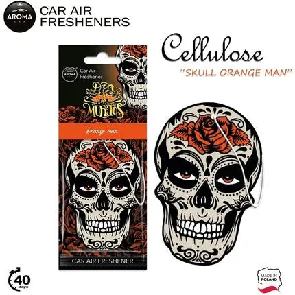 Car Air Freshener Aroma Skull Orange Man for Car Home Boat Caravan Aroma Car