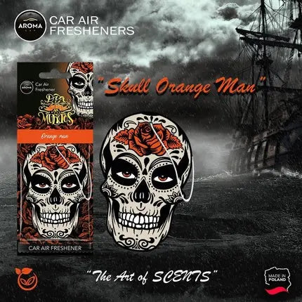 Car Air Freshener Aroma Skull Orange Man for Car Home Boat Caravan Aroma Car