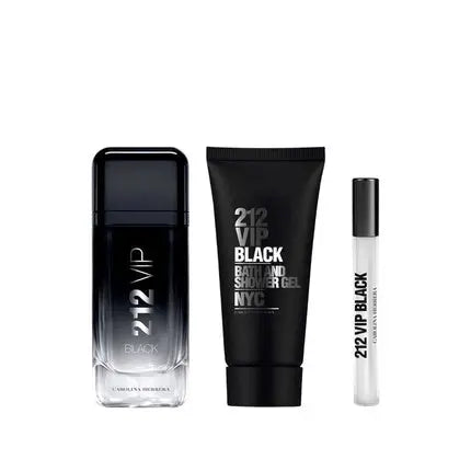 Carolina Herrera 212 Vip Black For Men Set Eau De Parfum 100ml + Eau De Parfum 10ml + Shower Gel 100ml Carolina Herrera