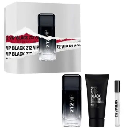 Carolina Herrera 212 Vip Black For Men Set Eau De Parfum 100ml + Eau De Parfum 10ml + Shower Gel 100ml Carolina Herrera