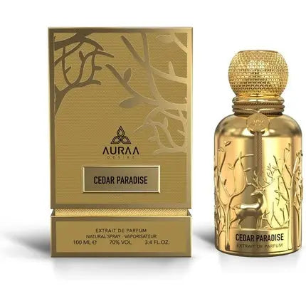 Cedar Paradise Extrait Perfume 100ml by Auraa Desire - Strong Spicy Fresh Scent for Men - Saffron, Nutmeg, Lavender Eau de Parfum Auraa Desire