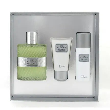 Christian Dior Eau Sauvage 3 Piece Set For Men - Eau De Toilette Spray 34 Oz Dior